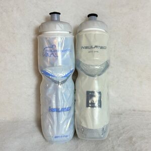 2 Polar USA Water Bottle Sport Insulated Water Bottle Cycling 24oz White & Ivory